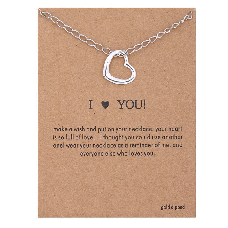 New Trendy Alloy Cute Elegant Sun Love Star Leaves Clover Unicorn Luck Pendant Necklaces for Women Fashion Accessories Jewelry