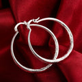 Diameter:4.0cm 1 Pairs Elegant Jewelry Silver Plated Women Lady Wedding Earrings Hot Selling High Quality Fashion