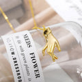 Personality stainless steel bracelet men and women gesture necklace wild jewelry gesture pendant