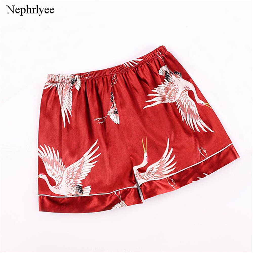 New Women Short Pant Casual Lady Lovely Loose Soft Imitation Silk Pants Summer Leisure Shorts Home Clothes S00306