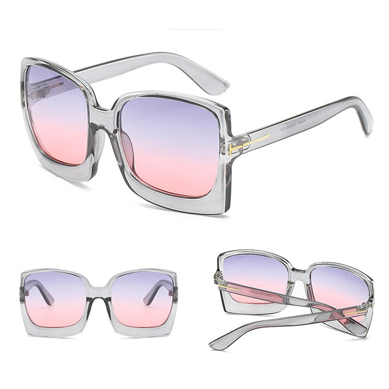 Square Oversized Women Sunglasses 2020 Brand Designer Female Big Frame Sunglass UV400 gafas de sol mujer Sun glasse Women