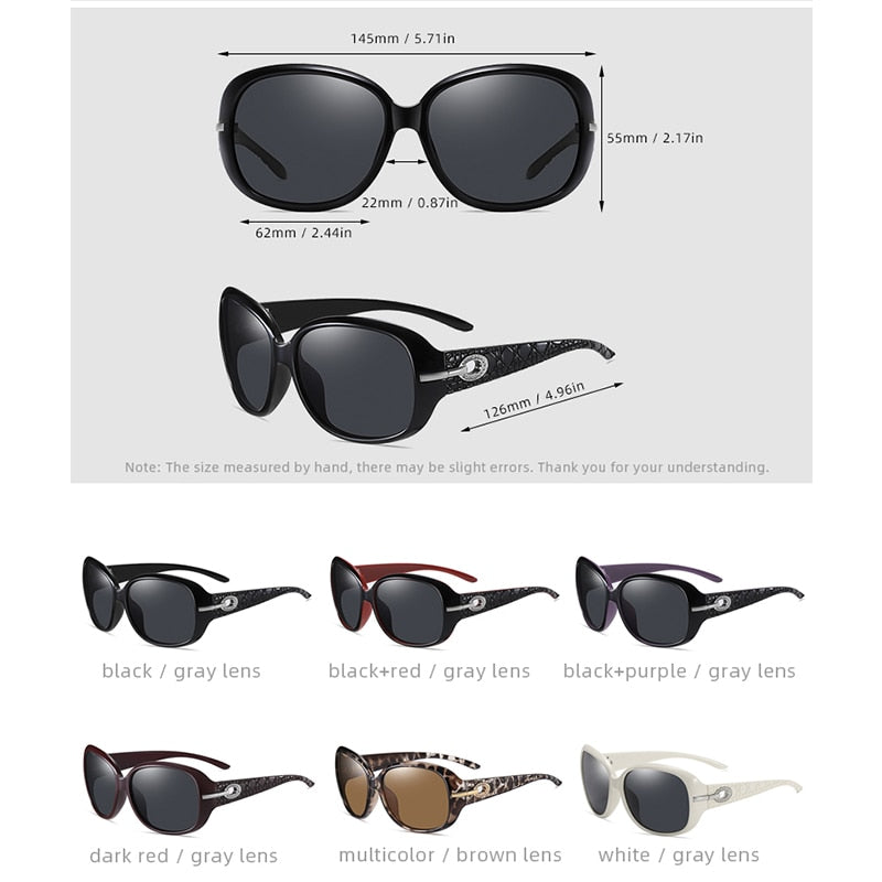 Fashion Elegant Womens Polarized Sun Glasses Anti-glare UV400 Driving Sunglasses Women Luxury Vintage Sunglass 2021 With Box