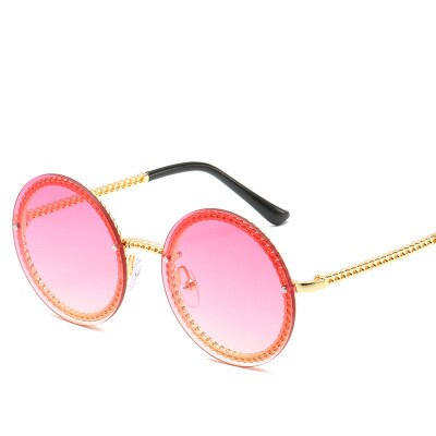 Round Sunglasses Women 2021 Luxury Brand Rimless Sun glasses lunettes de sol femme Shades Women Sunglass zonnebril dames UV400