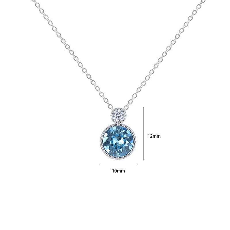 Ocean Heart 925 Sterling Silver Necklace Fashion All-match Clavicle Chain Women Autumn/Winter Sweater Chain