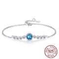 S925 sterling silver bracelet women fashion all-match crystal bracelet student girlfriend jewelry
