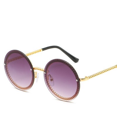 Round Sunglasses Women 2021 Luxury Brand Rimless Sun glasses lunettes de sol femme Shades Women Sunglass zonnebril dames UV400