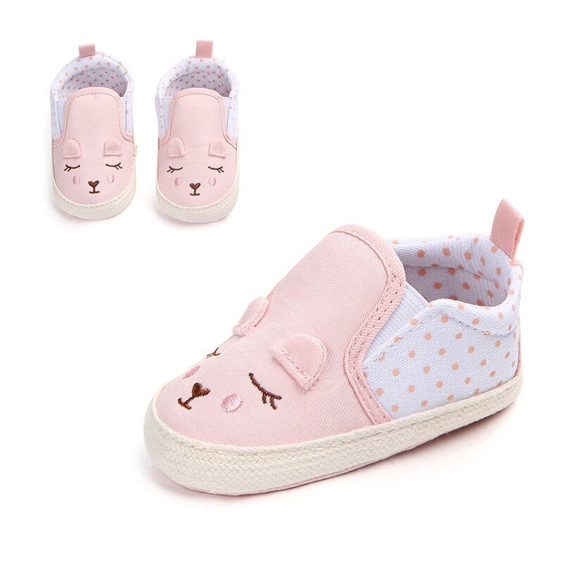 Baby Girls Shoes Animal Pattern Baby Shoes Anti-slip Toddler Crib First Walkers 0-18 MonthsY13