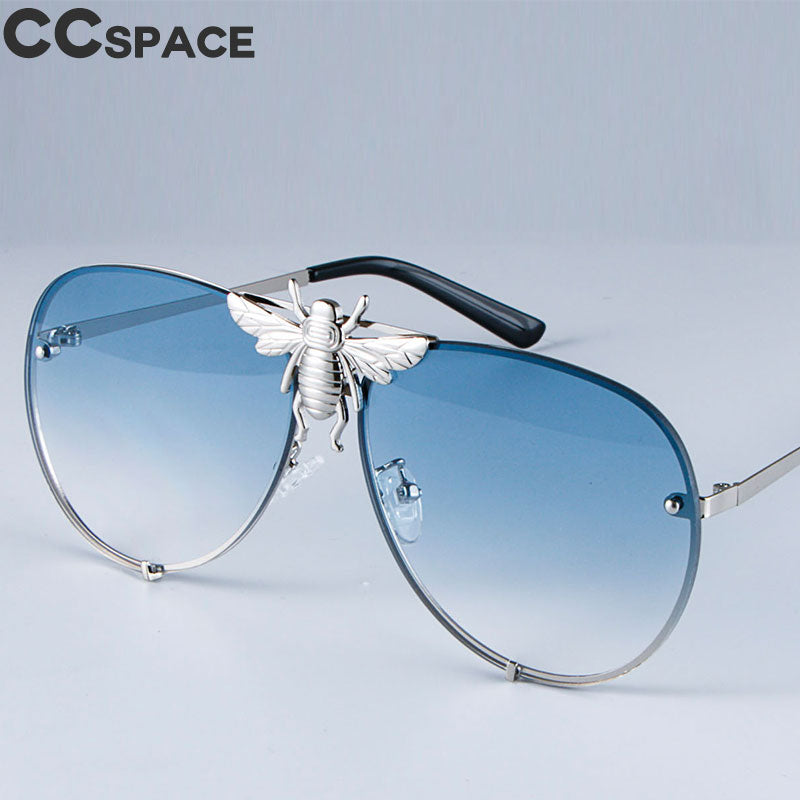 47850 Luxury Metal Big Bee Pilot Sunglasses Gradient Lenses UV400 Retro Men Women Shades
