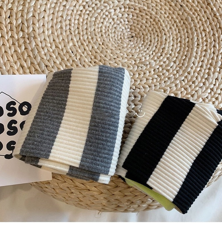 Boy and girl baby leggings stitching spring models wild striped leggings baby leggings newborn girl