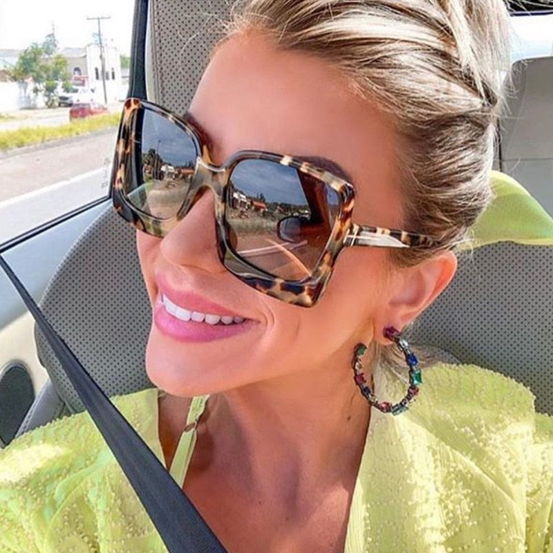 Square Oversized Women Sunglasses 2020 Brand Designer Female Big Frame Sunglass UV400 gafas de sol mujer Sun glasse Women
