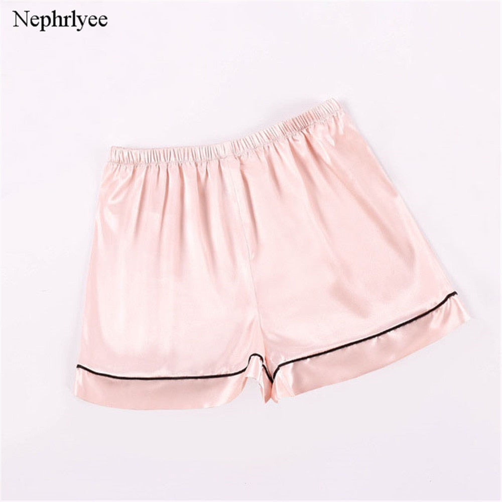 New Women Short Pant Casual Lady Lovely Loose Soft Imitation Silk Pants Summer Leisure Shorts Home Clothes S00306