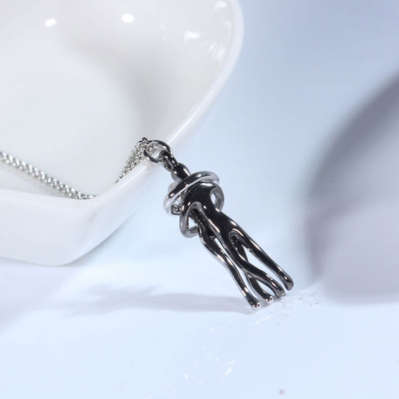 Creative personality couple couple hug couple necklace love men and women jewelry pendant