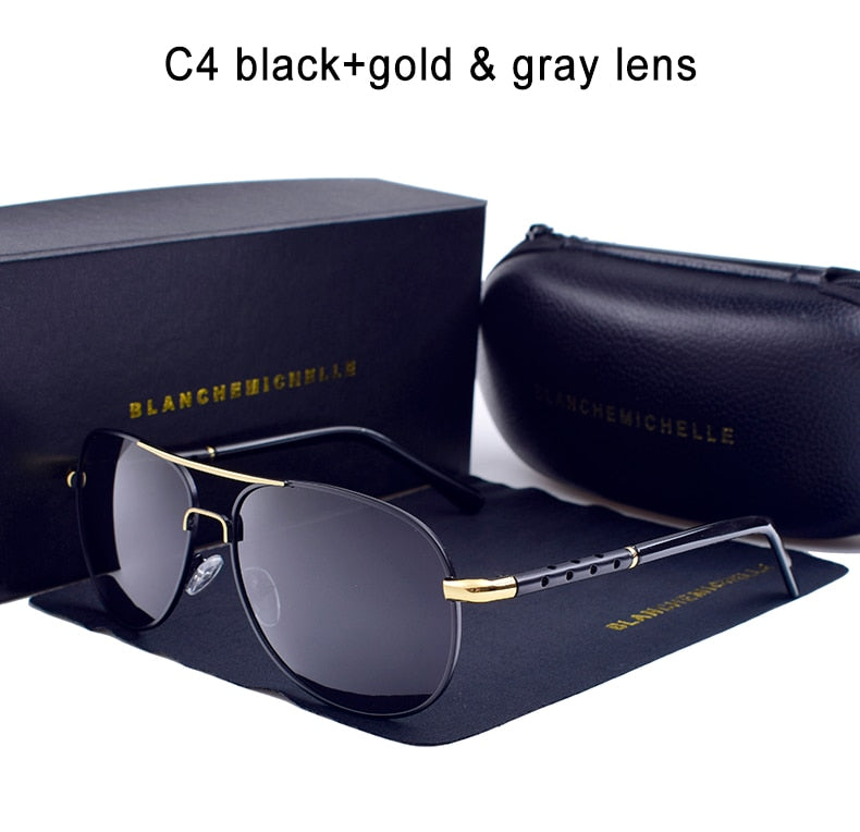 High Quality Sunglasses Men Polarized UV400 Driving Sun Glasses Mens Vintage Anti-glare Sunglass 2020 okulary oculos With Box