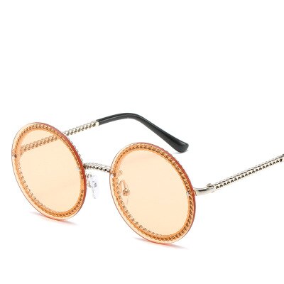 Round Sunglasses Women 2021 Luxury Brand Rimless Sun glasses lunettes de sol femme Shades Women Sunglass zonnebril dames UV400