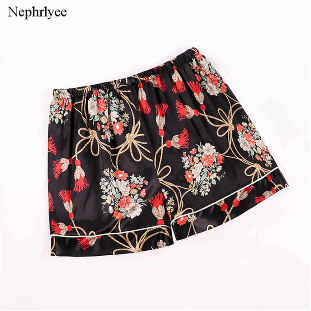 New Women Short Pant Casual Lady Lovely Loose Soft Imitation Silk Pants Summer Leisure Shorts Home Clothes S00306