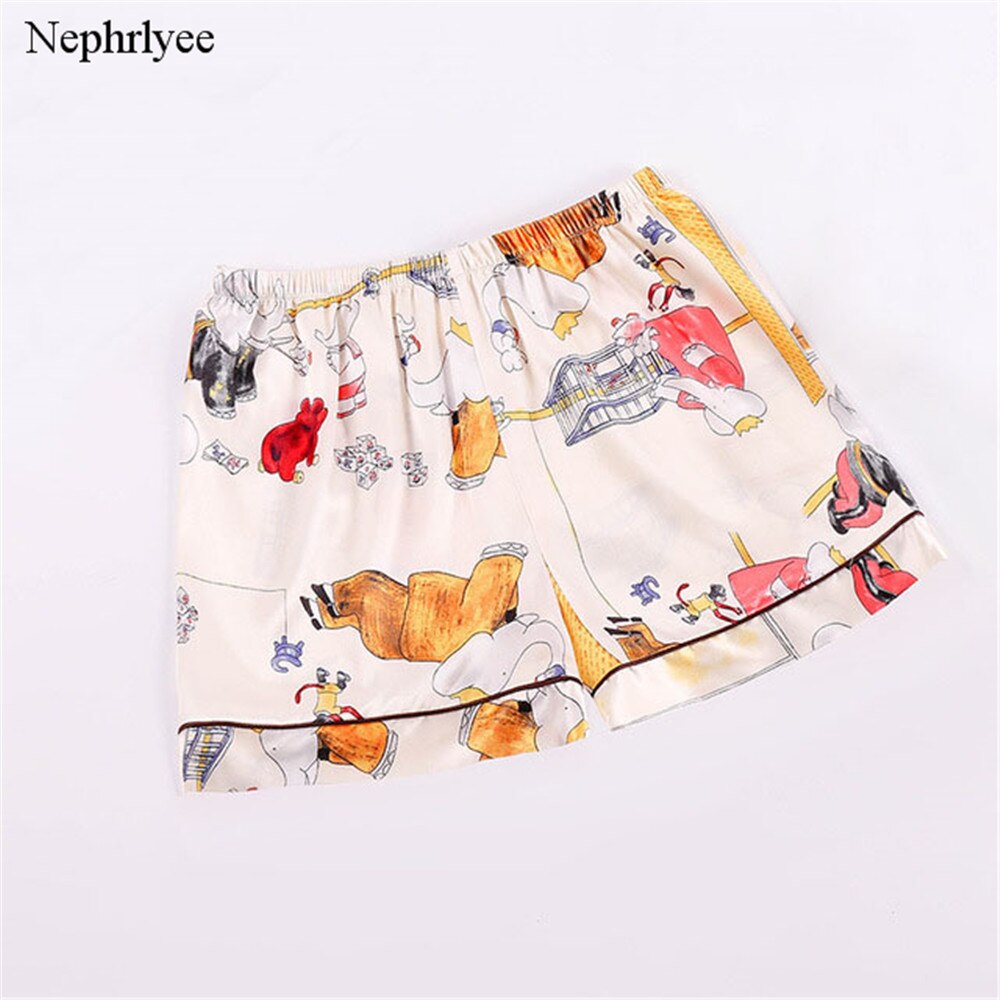 New Women Short Pant Casual Lady Lovely Loose Soft Imitation Silk Pants Summer Leisure Shorts Home Clothes S00306