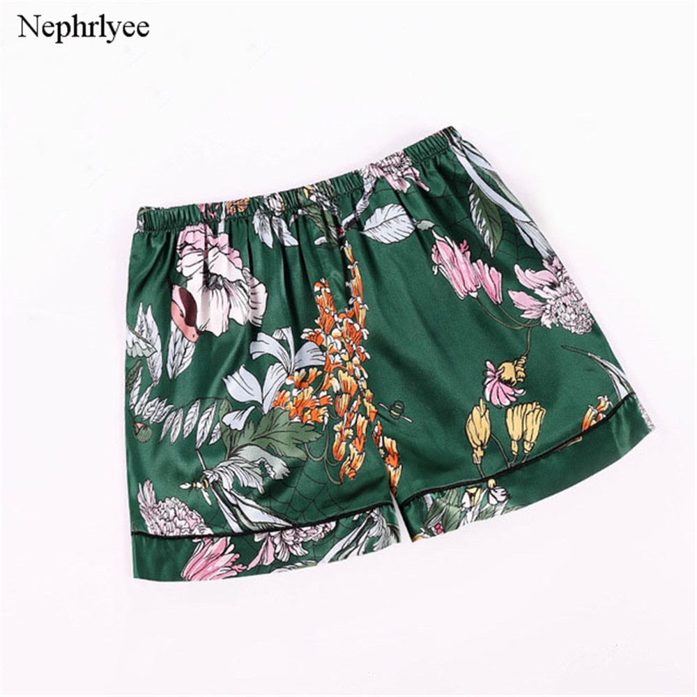 New Women Short Pant Casual Lady Lovely Loose Soft Imitation Silk Pants Summer Leisure Shorts Home Clothes S00306