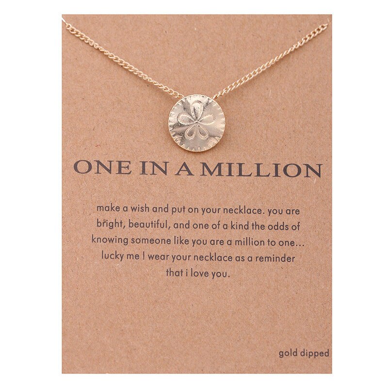New Trendy Alloy Cute Elegant Sun Love Star Leaves Clover Unicorn Luck Pendant Necklaces for Women Fashion Accessories Jewelry
