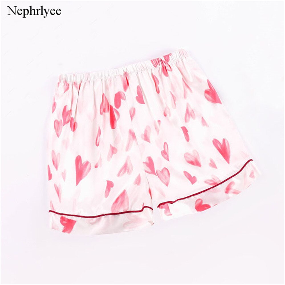 New Women Short Pant Casual Lady Lovely Loose Soft Imitation Silk Pants Summer Leisure Shorts Home Clothes S00306