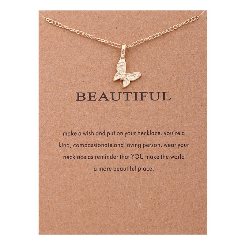 New Trendy Alloy Cute Elegant Sun Love Star Leaves Clover Unicorn Luck Pendant Necklaces for Women Fashion Accessories Jewelry